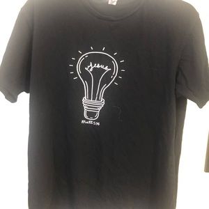 Black graphic “Jesus” tee